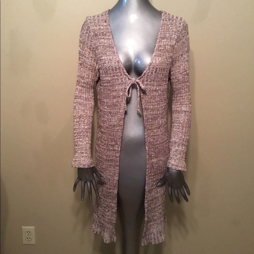 Los Angeles Gal brown knit cardigan sweater